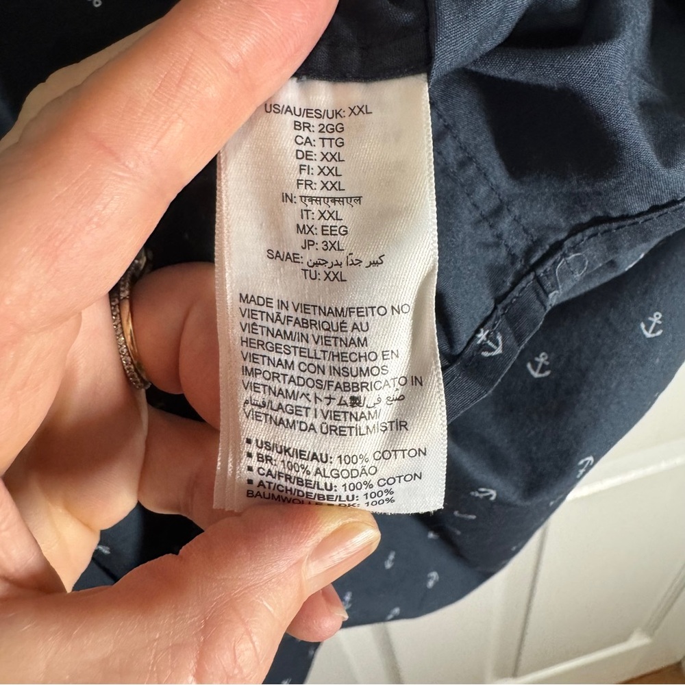 Amazon Essentials Men's Navy Patterned Nautical S… - image 15